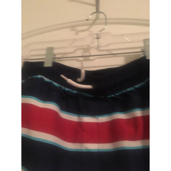 Lands' End Boys Striped Swim Board Shorts 1 Piece Size 14-16 Multicolor - Picture 3 of 5